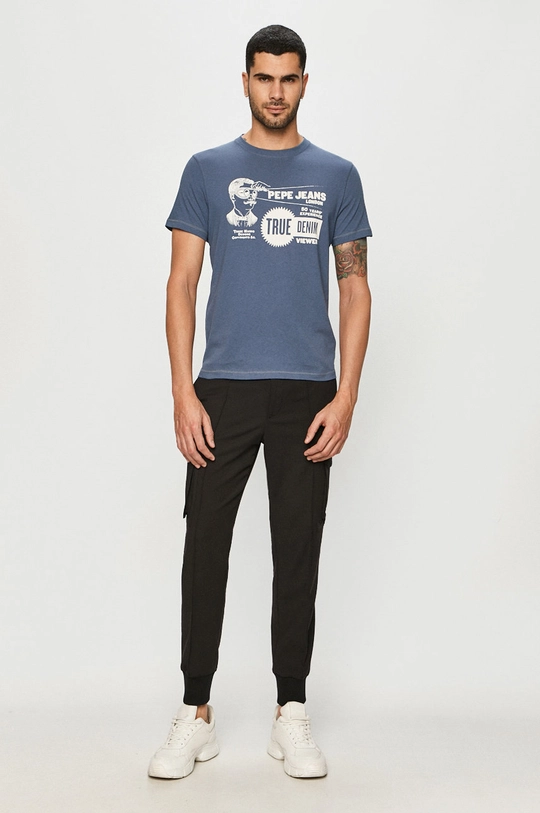 Pepe Jeans - T-shirt Edmind fioletowy