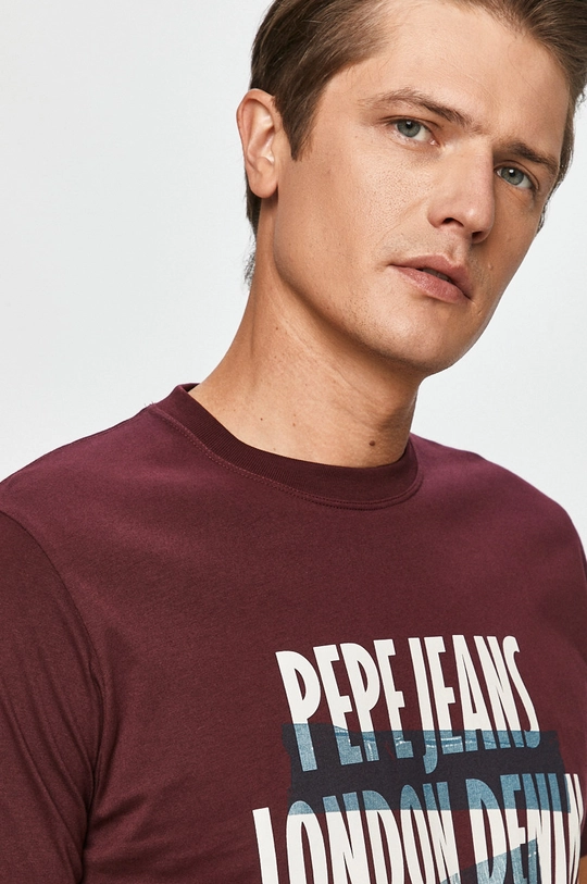 fioletowy Pepe Jeans - T-shirt Curtis