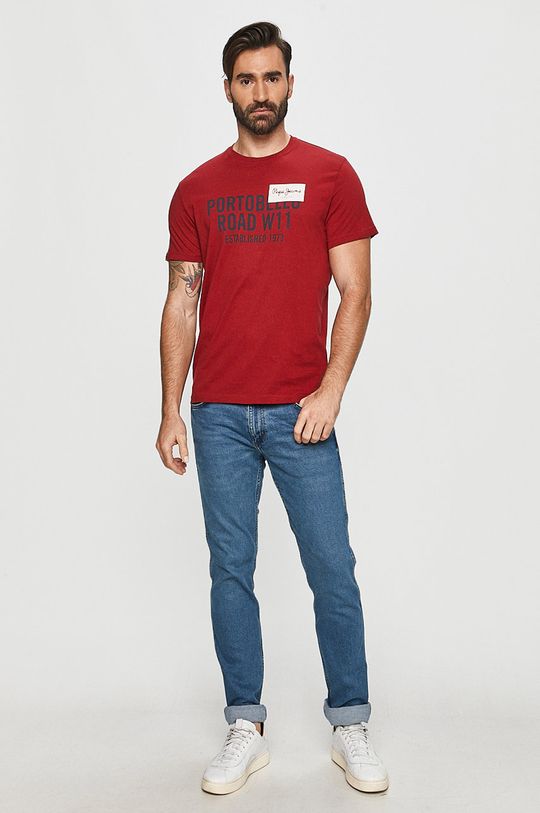 Pepe Jeans - Μπλουζάκι Broderick κόκκινο