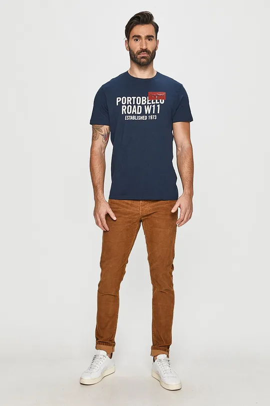 Pepe Jeans - T-shirt Broderick granatowy