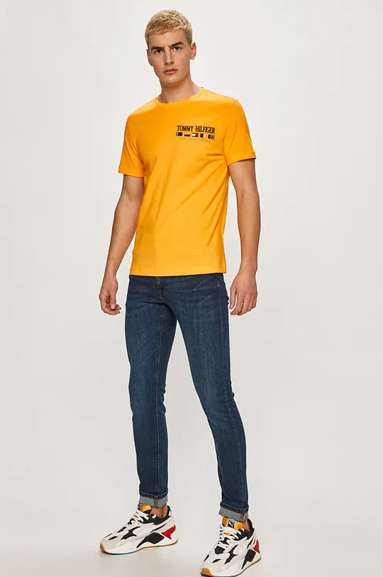 Tommy Hilfiger - T-shirt pomarańczowy