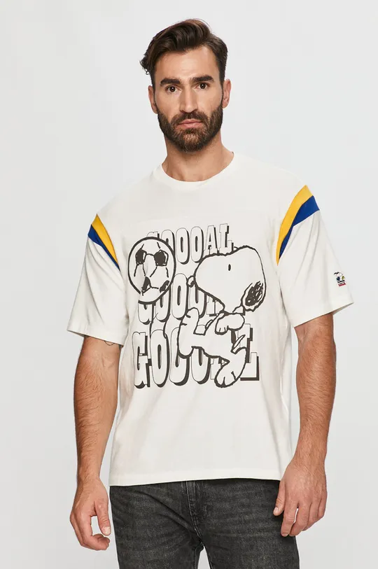 biały Levi's - T-shirt X Peanuts Męski