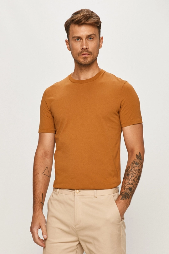 beżowy Scotch & Soda - T-shirt Męski