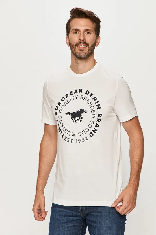 fehér Mustang - T-shirt Férfi