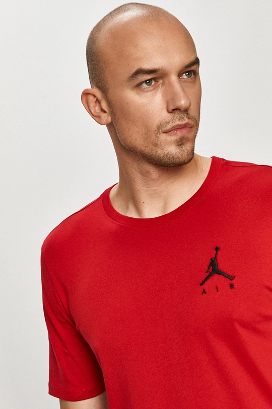 czerwony Jordan - T-shirt Męski