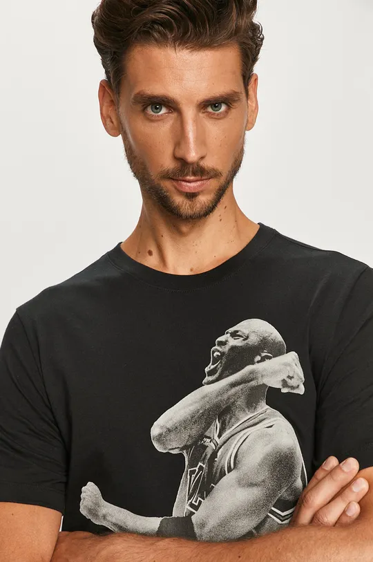 czarny Jordan - T-shirt Męski