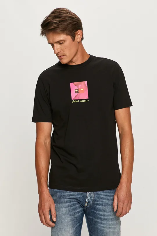 czarny Diesel - T-shirt Męski