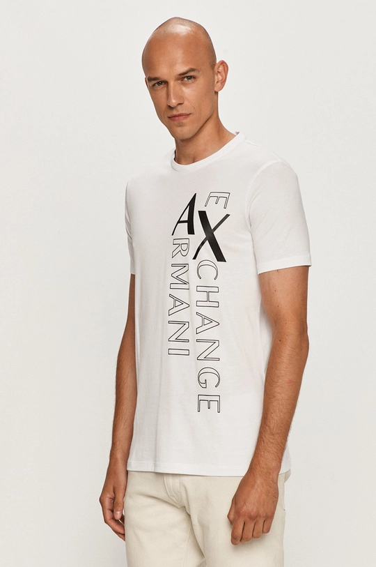 biela Armani Exchange - Tričko Pánsky