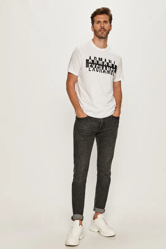 Armani Exchange - T-shirt 6HZTGD.ZJH4Z biały