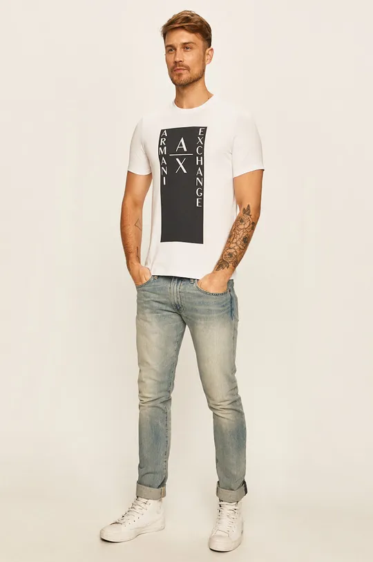 Armani Exchange - T-shirt 6HZTAM.ZJLDZ biały