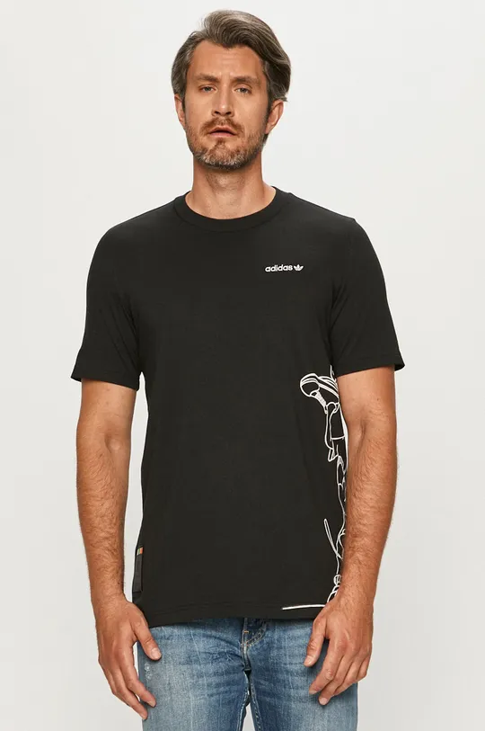 czarny adidas Originals - T-shirt x Disney GD6029 Męski