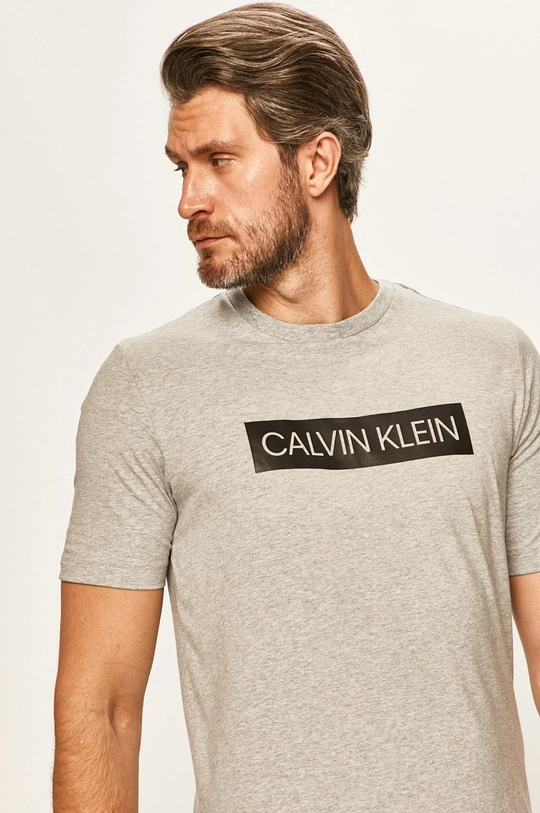 szürke Calvin Klein Performance - T-shirt Férfi