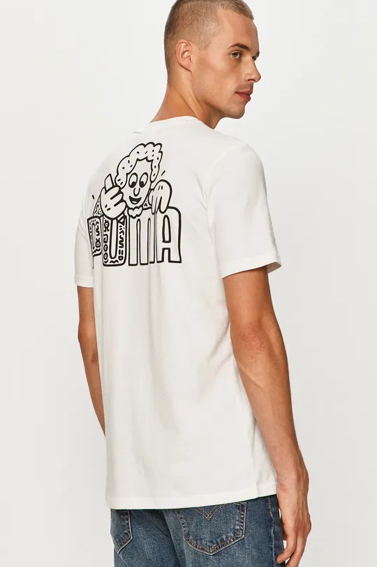 biały Puma - T-shirt x Mr Doodle 598641 Męski