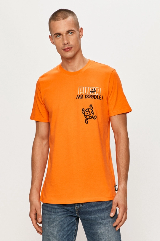 oranžová Puma - Tričko x Mr Doodle 598649