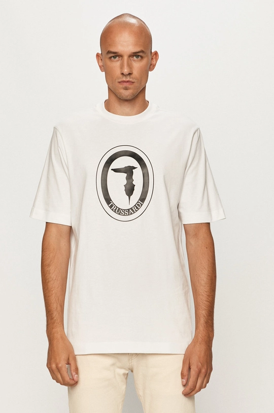 fehér Trussardi Jeans - T-shirt Férfi