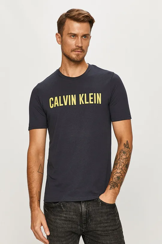 tmavomodrá Calvin Klein Performance - Tričko Pánsky