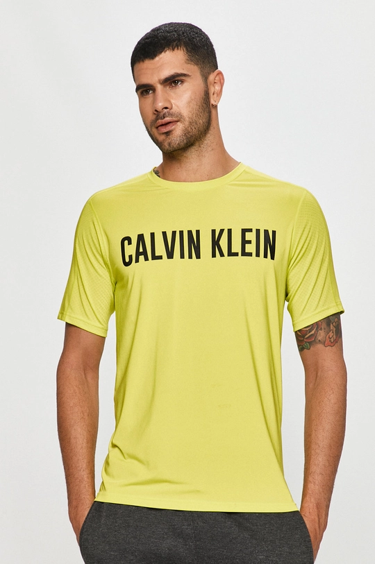 zielony Calvin Klein Performance - T-shirt Męski