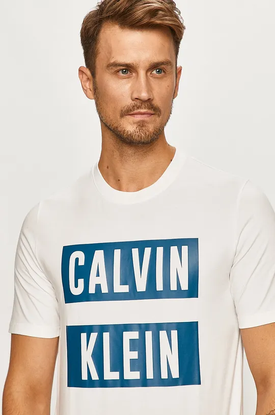 biela Calvin Klein Performance - Tričko Pánsky