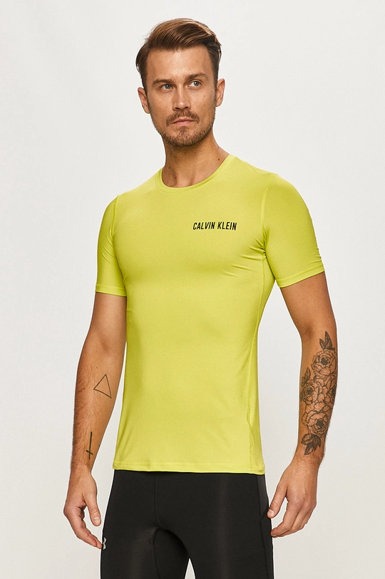 zielony Calvin Klein Performance - T-shirt Męski