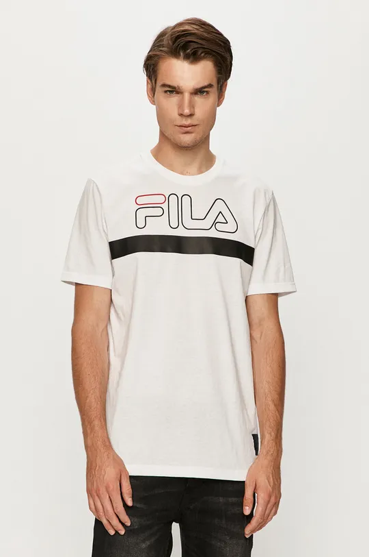 biały Fila - T-shirt Męski