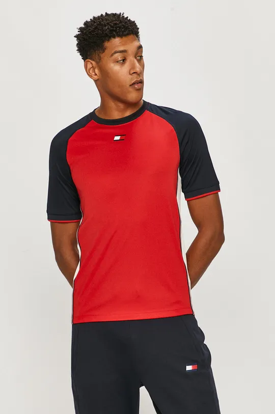 κόκκινο Tommy Sport - Μπλουζάκι Ανδρικά