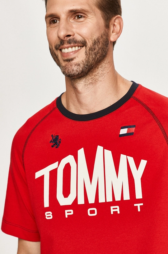 czerwony Tommy Sport - T-shirt