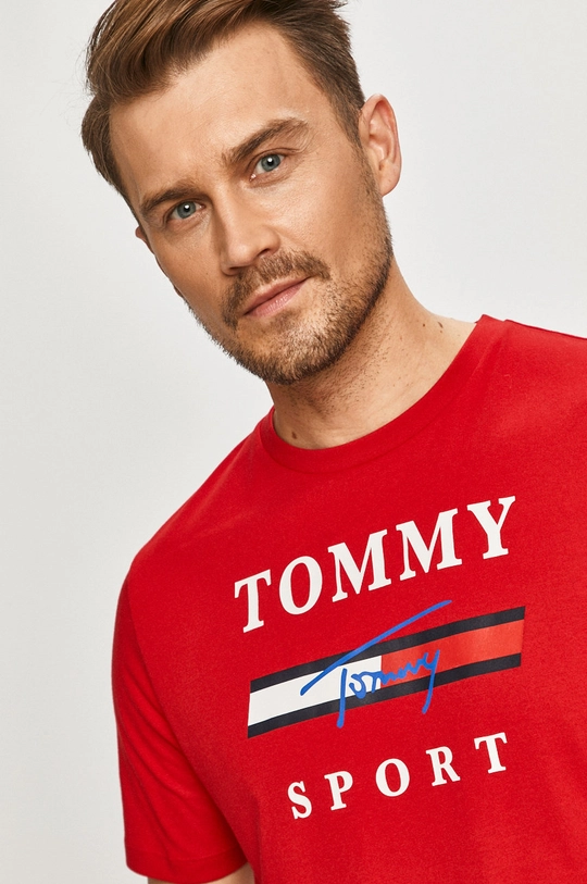 piros Tommy Sport - T-shirt