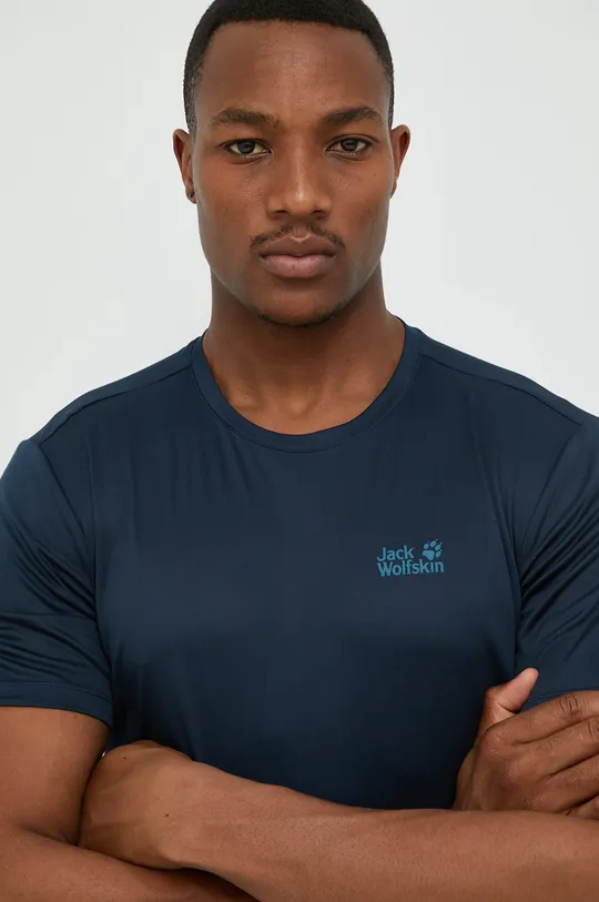 blu navy Jack Wolfskin maglietta da sport Tech Uomo