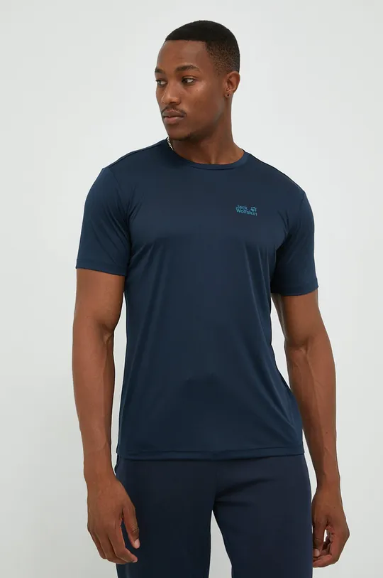 Αθλητικό μπλουζάκι Jack Wolfskin Tech σκούρο μπλε