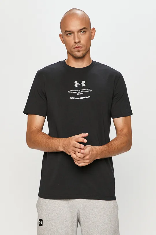 czarny Under Armour - T-shirt 1357171.001 Męski