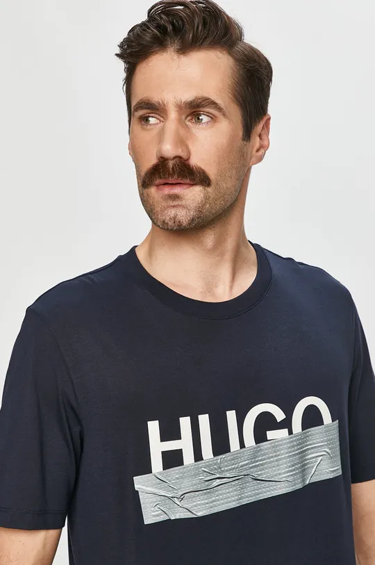 sötétkék Hugo - T-shirt