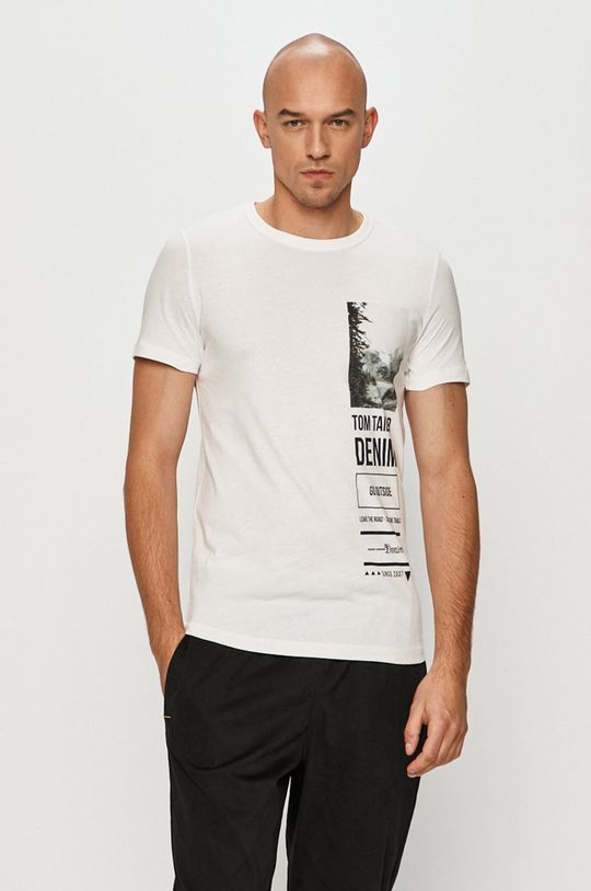 biały Tom Tailor - T-shirt Męski
