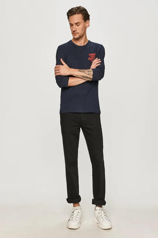 Tom Tailor - Tričko s dlhým rukávom tmavomodrá