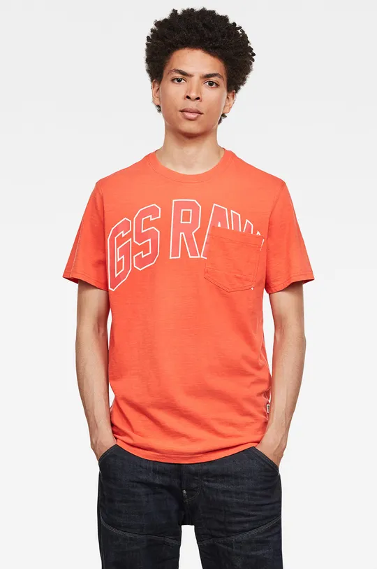 narancssárga G-Star Raw - T-shirt Férfi