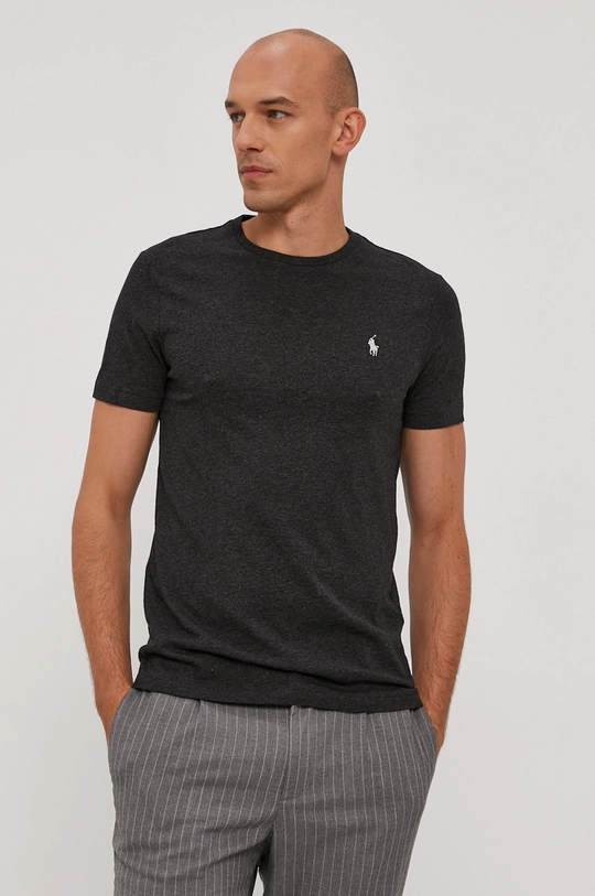 czarny Polo Ralph Lauren T-shirt 710671438164 Męski