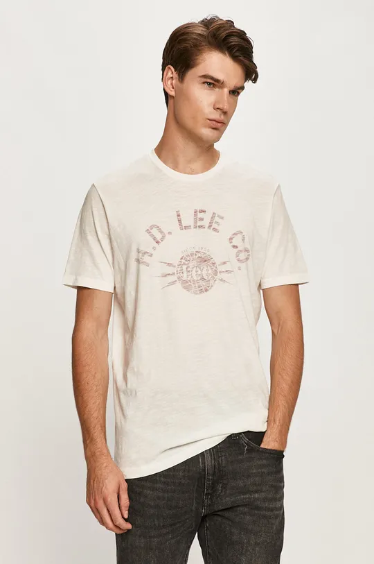 biały Lee - T-shirt Męski
