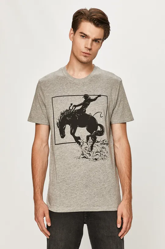 szary Wrangler - T-shirt Męski