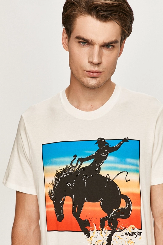 biały Wrangler - T-shirt Męski