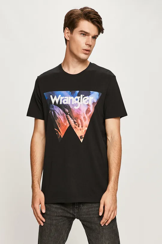 fekete Wrangler - T-shirt