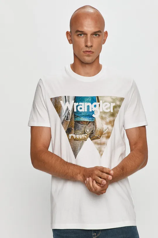 biały Wrangler - T-shirt Męski
