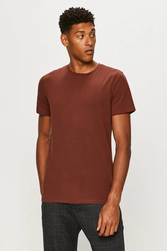 burgundské Produkt by Jack & Jones - Tričko Pánsky