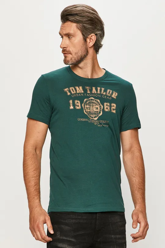 zelená Tom Tailor Denim - Tričko Pánsky