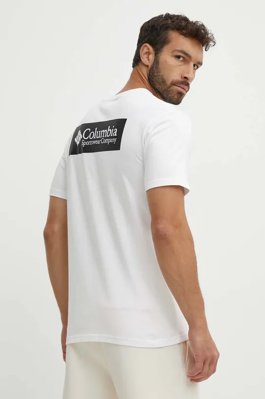 biały Columbia t-shirt bawełniany North Cascades Męski
