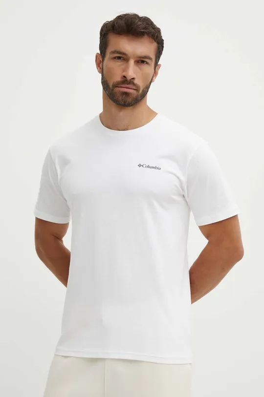 Columbia t-shirt bawełniany North Cascades biały