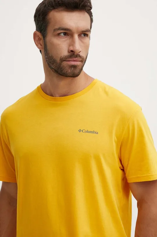 жёлтый Хлопковая футболка Columbia North Cascades