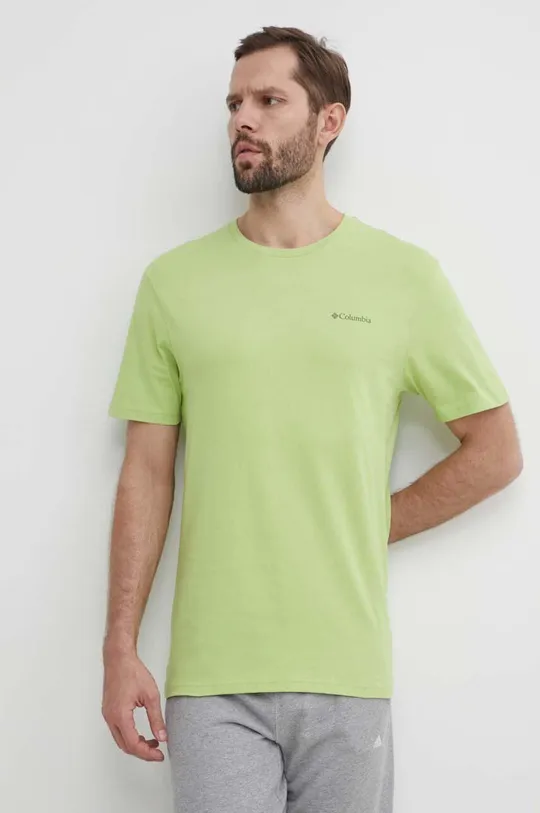 зелёный Хлопковая футболка Columbia North Cascades