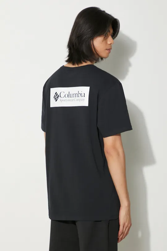 czarny Columbia T-shirt bawełniany North Cascades