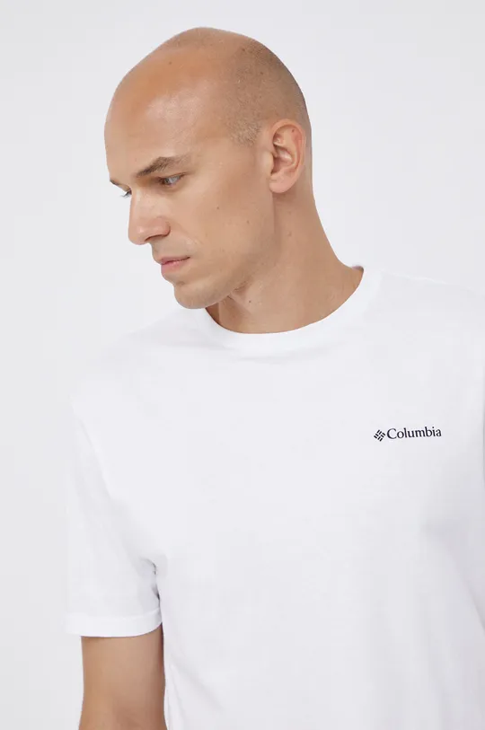 biały Columbia T-shirt bawełniany North Cascades