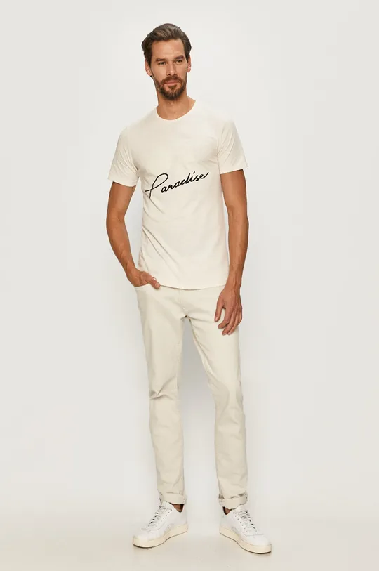 Jack & Jones - T-shirt beżowy