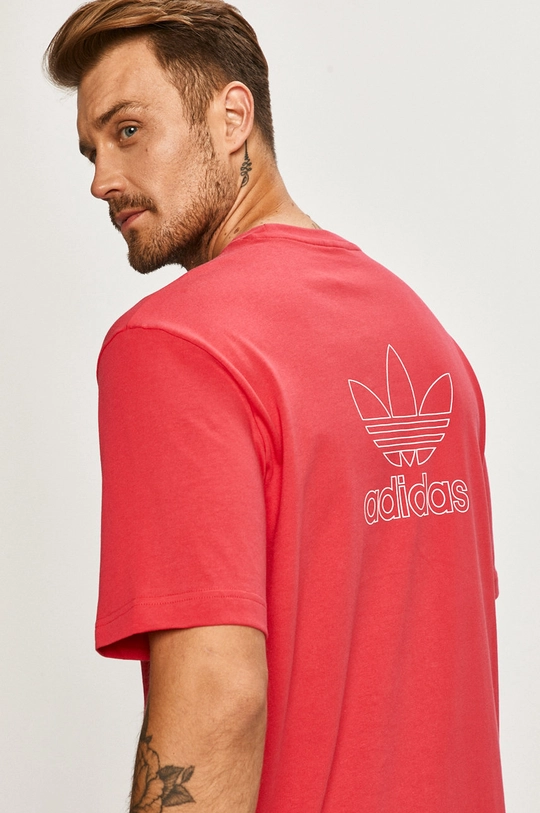 różowy adidas Originals - T-shirt GE0797 Męski